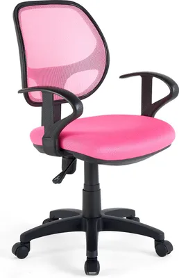 Produktbild von Kinderdrehstuhl COOL höhenverstellbar & Schwenkfunktion Pink mit bequemen Armlehnen und Wippmechanik [max. Belastbarkeit 100 kg]