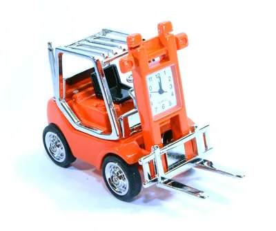 Produktbild von Tischuhr Gabelstapler aus Metall