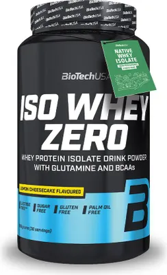 Zdjęcie produktu dla BioTech USA Iso Whey Zero 908 g sernik cytrynowy / Izolaty serwatki / Wysokiej jakoci izolat serwatki z dodatkowymi aminokwasami i BCAA