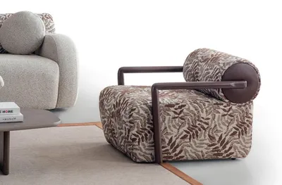 Obrázek produktu pro Moderní designové křeslo potažené látkou, vhodné do obývacího pokoje, pohodlné čalouněné křeslo