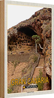 Produktbild von Holzschild Reise 20x30cm Gran Canaria Spanien Cenobio de Valerón