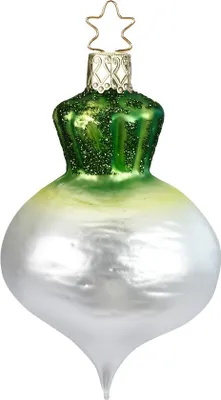 Produktbild von Christbaumschmuck Anhänger Glas Rettich 9cm Weiß