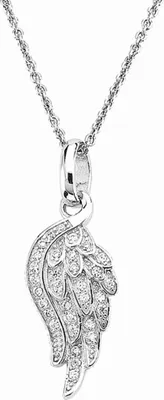 Immagine prodotto di AMEN CLPW collana da donna ali d'angelo e corone in argento 925 bianco 44 cm