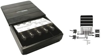 Produktbild von Metronic 414142 Verstärker TV mit LTE Filter, Schwarz