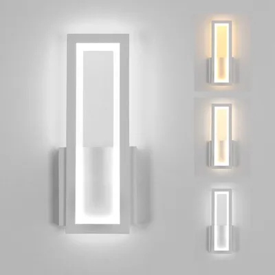 Productafbeelding van Osairous Wandlamp LED, modern design, 16W, 1800LM, 3000K/4500K/6500K, wit – Wit (3000K/4500K/6500K)