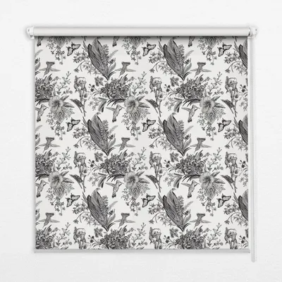 Produktbild von Seitenzug-Rollo Fensterrollo Jalousie - Thermo-Rollo Verdunkelungsrollo - 140x180 cm - Gezeichnete Natur