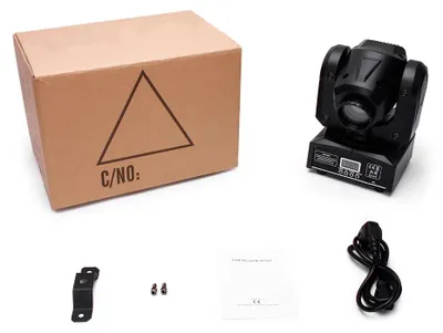 Produktbild von 2er-Pack Moving Head - DMX-Bühnenbeleuchtung - 40 W - 13° enger Lichtstrahl - Sprachsteuerung - EU-Stecker - Schwarz