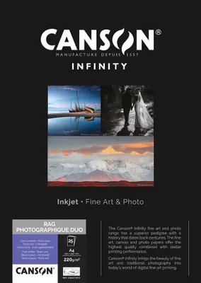 Immagine prodotto di Canson Infinity Rag Photographique Duo 220, 220 g/m², formato A4
