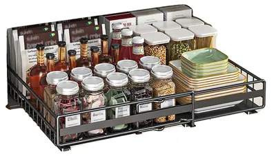 Immagine prodotto di Scaffale da cucina, design estensibile, resistente Acciaio al carbonio, nero