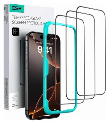 Obrázok produktu pre Ochranné sklo ESR pre iPhone 16 Pro x3