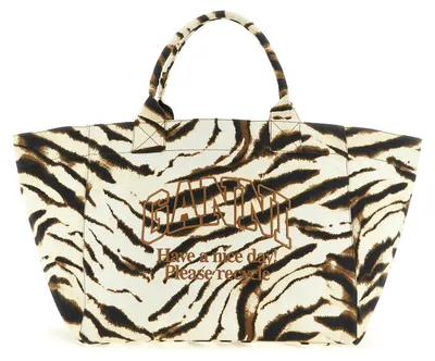 Produktbild von Ganni Tragetasche aus Baumwolle in Beige C2080025135