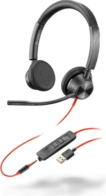 Obrázek produktu pro Poly Blackwire 3325 - Kopfhörer - Kopfband - Anrufe & Musik - Schwarz - Binaural - PTT - Abspielen/Pause - Track < - Ortung > - Lautstärke + - Lautsärke -