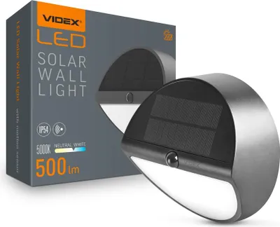 A product box and a solar LED wall light.