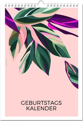 Produktbild von Friendly Fox DIN A4 Geburtstagskalender Jahresunabhängig, ewiger Kalender Geburtstage Familie & Freunden, immerwährender Geburtstagskalender PopArt
