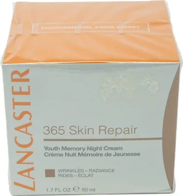 Produktbild von Lancaster 365 Skin Repair Youth Renewal Memory Night Cream, Nachtcreme, Frauen, Gesicht, Hals/Nacken, Anti-Aging, Schutz, Regenerierend, Reparatur, 50 ml, Topf