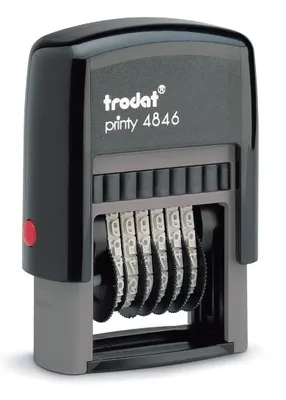 Produktbild von Trodat 4846, Schwarz, Grau, 69 mm, 29 mm, 90 mm, 54 g, 1 Stück(e)