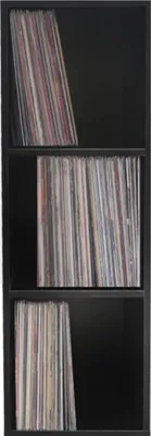 Produktbild von VVD Aufbewahrungsschrank für Schallplatten - Aufbewahrung von Schallplatten - Bücherregal - 3 Fächer - schwarz