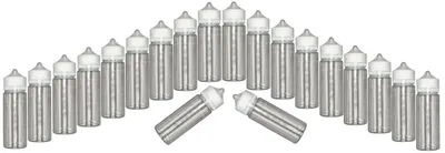 Productafbeelding van Breedhalsfles 120 ml Transparant Set van 20