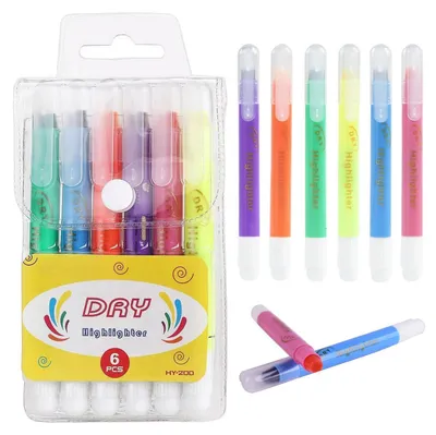 Image de Kit de marqueurs gel pour enfants, 6 couleurs pastel, non toxiques, à séchage rapide, sans bavure