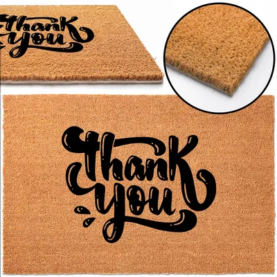 Produktbild von TabPrint Kokos Matte THANK YOU Fußmatte 40x60 cm