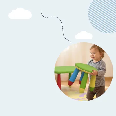 Immagine prodotto di Sgabello per bambini in plastica multicolore, altezza seduta 26 cm