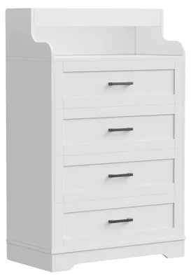 Productafbeelding van Commode, minimalistisch design, RGB LED-verlichting, WIT
