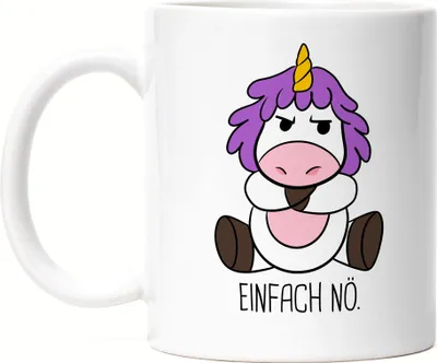 Produktbild von Einfach Nö Tasse Lustig Einhorn unhöflich Spruch Geschenk Kollege Kollegin Büro-Tasse