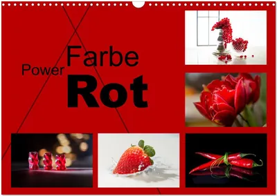 Produktbild von Powerfarbe Rot (Wandkalender 2025 DIN A3 quer), CALVENDO Monatskalender
