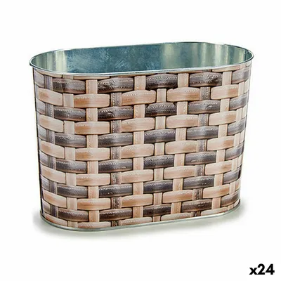 Obrázek produktu pro Květináč oválný kovový koš 12,7 x 15 x 23,5 cm (24 kusů)
