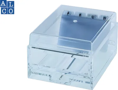 Produktbild von Alco Karteibox Acryl 150x110x80mm glasklar