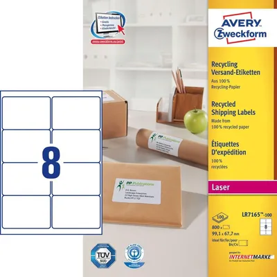 Zdjęcie produktu dla Avery QuickPEEL, biały, 9,91 cm, 6,77 cm
