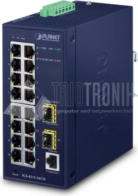 Produktbild von PLANET Industrial 16-Port Managed Switch IGS-4215-16T2S