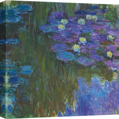 Image de Peinture sur toile - Claude Monet - Nymphéas en pleine floraison - 40 x 40 cm