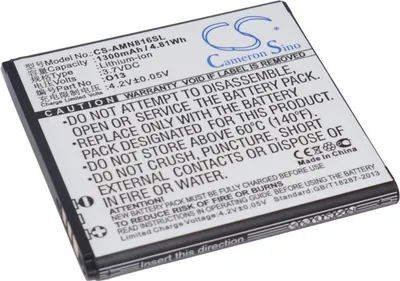 Image de TECHTEK Batterie compatible avec [AMOI] N806, N807, N816, N89 remplace O13