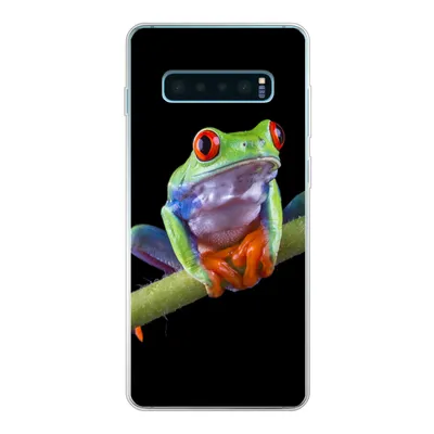 Produktbild von MuchoWow® Handyhülle Schutzhülle Hülle für Samsung Galaxy S10 Lite Frosch - Pflanze - Schwarz Silikon Softcase Handy Hülle - Schutz