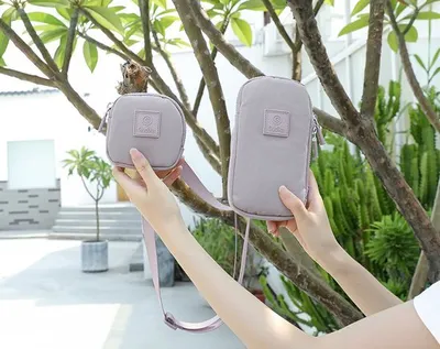 Immagine prodotto di Gudika Crossbodytas da donna - Telefoontasje - Schoudertas in robusta tela di colore viola - Pratico Tasje con piccola portamonete