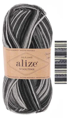 100g Sockenwolle Alize Wooltime Geisterstunde