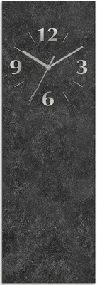 Produktbild von ARTland Glas Wanduhr Funkzuhr - silberne Zeiger Granitoptik Größe: 20x60 cm