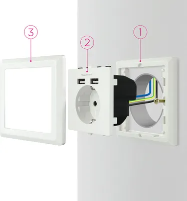 Immagine prodotto di Presa Schuko con 2 prese USB