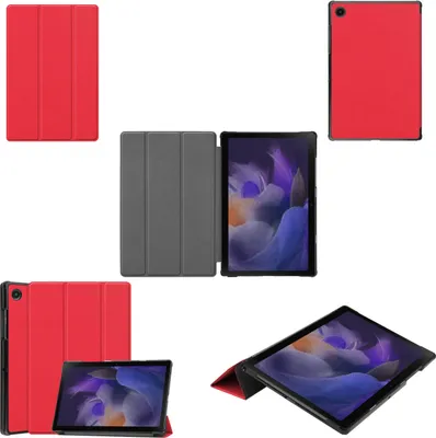 Obrázok produktu pre Pre Samsung Galaxy Tab A8 2021 3folt Wake UP Smart Cover Red Puzdrá na tablety