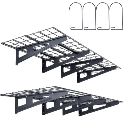 Obrázek produktu pro sada 2 garážových polic 4x2 stopy pro montáž na stěnu - robustní police