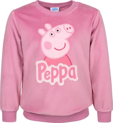 Produktbild von Peppa Pig Rosafarbenes Mädchen-Sweatshirt aus Velours 6 Jahre