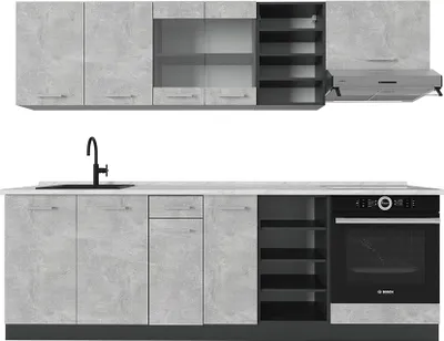 Obrázok produktu pre Kuchynský kút Vicco R-Line Betón/antracit 240 cm , AP Marble, Model 53593