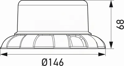 Obrázok produktu pre Blikajúci maják 24 V LED žltá HELLA vhodný pre DAF a iné
