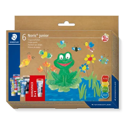 Immagine prodotto di Noris® 881 set di colori a dita con 6 pezzi assortiti ad asciugatura rapida