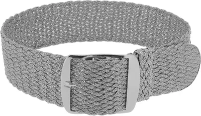 Produktbild von Minott | Perlonband geflochten in silberfarben mit Dornschließe 32469, Stegbreite:20mm, Schließe:Silbern