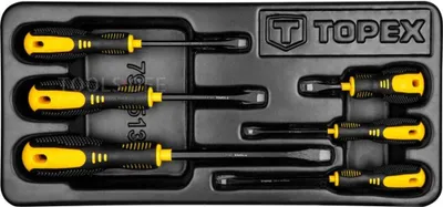 Produktbild von TOPEX Schlitzschraubendreher, 6-er Set