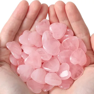 Zdjęcie produktu dla Zestaw kryształów serca z różowego kwarcu 20 sztuk Naturalne kamienie szlachetne Uzdrawiający kamień miłości