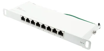 Immagine prodotto di Good Connections GC-N0125 Good Connections Patchpanel 10"Cat. 6  8-P. 0,5 HE reinweiß