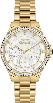 Produktbild von Damenarmbanduhr SLAZENGER SL.09.2241.4.06 in Gold Fashion als Geschenk.